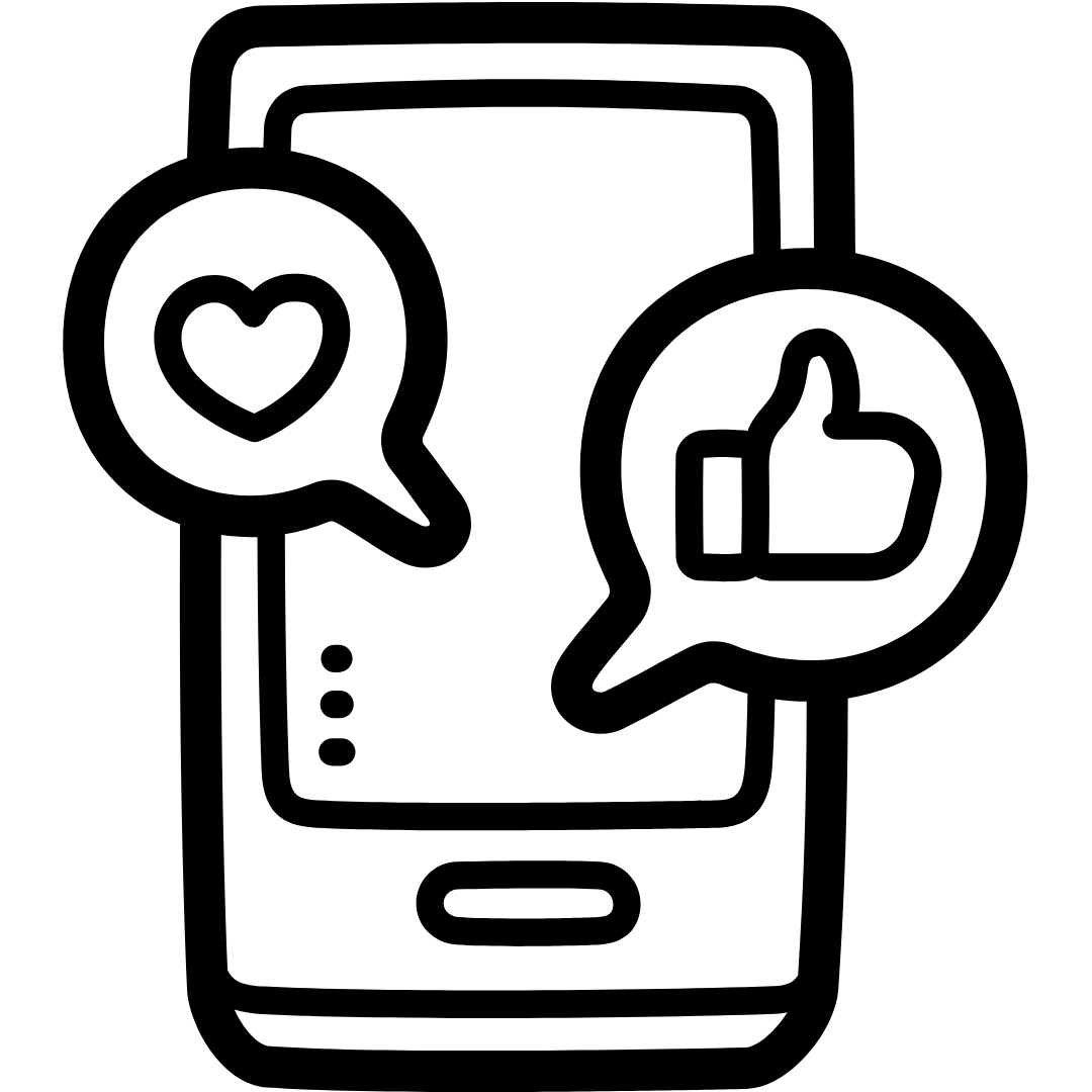 Icona di engagement sui social media per i servizi di [Nome Brand].