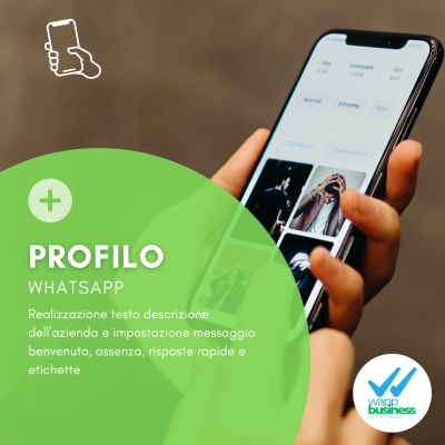 Servizio di ottimizzazione del profilo WhatsApp Business: descrizione, risposte rapide, etichette.